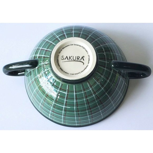 SAKURA Fiddlestix Snowman Portraits FILL-A-BOWL Candy Dish Bowl with LID winter - Picture 12 of 12